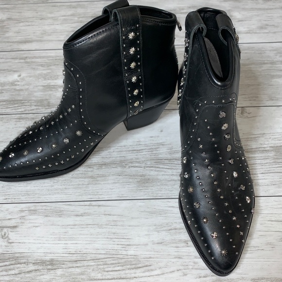 Sam Edelman Shoes - Sam Edelman Black Studded Ankle Boots NWOT